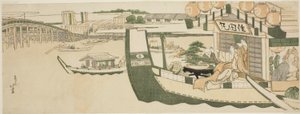 Vodácké párty na řece Sumida od Katsushika Hokusai
