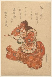 Tanečník bugaku v roli genjōraku od Katsushika Hokusai