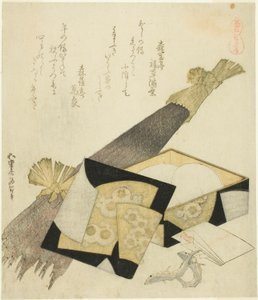 Kořen lopuchu (Kurama gobo), ze série "Výběr koní (Uma-zukushi)" od Katsushika Hokusai