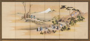 Country Scenes a Mount Fuji, jeden z páru, období Edo, ca. 1830-1832. od Katsushika Hokusai