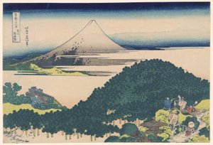 Cushion Pine Tree at Aoyama (Aoyama Enza no matsu), ze série „Třicet šest pohledů na horu Fuji (Fugaku sanjurokkei)“ od Katsushika Hokusai