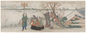 Daikagura Performers od Katsushika Hokusai