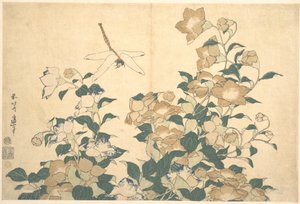 Vážka a zvonek od Katsushika Hokusai