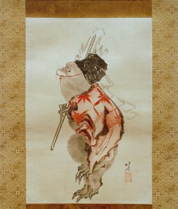 Oblečená opice od Katsushika Hokusai
