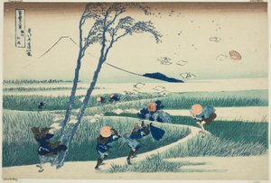 Kazue Ejiri Suru P Lovinse (Sake Ejiri), z Teseries ``Tyrty-Mr. od Katsushika Hokusai