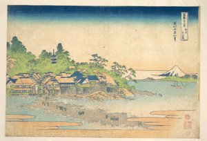 Enoshima v provincii Sagami (Sōshū Enoshima), ze série „Třicet šest pohledů na horu Fuji“ (Fugaku sanjūrokkei) od Katsushika Hokusai