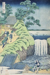 Vodopády Aoigaoka ve Východním hlavním městě od Katsushika Hokusai