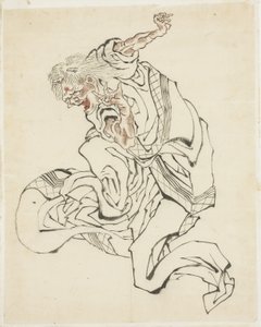 Žena Oni (ilustrace pro lidovou pohádku), ca. 1815-49 (inkoust a barva na papíře) od Katsushika Hokusai