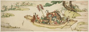 Trajektová loď od Katsushika Hokusai
