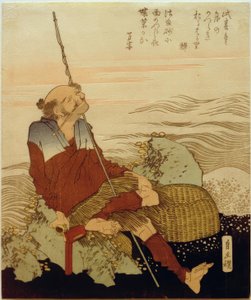 Rybáři na pláži od Katsushika Hokusai