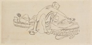 Prodejce ryb od Katsushika Hokusai