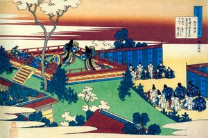 Ze série Sto básní od sta básníků: Henjo, c1830. od Katsushika Hokusai