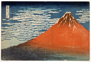 Fuji; Hory za jasného počasí; 1831; ze série 