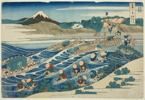 Fuji z kanaya sound te city degree (městský stupeň kanaya no fuji), z te serie s ty rty x vid ws f Mt. Fuji od Katsushika Hokusai