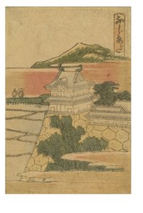 Stanice Fujieda ze série 53 stanic Tokaido Printed in Color od Katsushika Hokusai