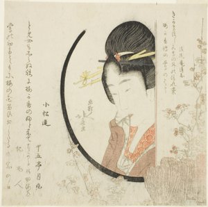 Dívka u okna od Katsushika Hokusai