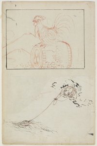 Bůh hromu a jeho buben od Katsushika Hokusai