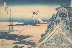Honganji at Asakusa in Edo Toto Asakusa Honganji, ze série Třicet šest pohledů..., ca. 1830-32. od Katsushika Hokusai