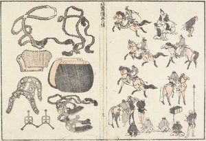 Jezdci a postroje, 1817 od Katsushika Hokusai