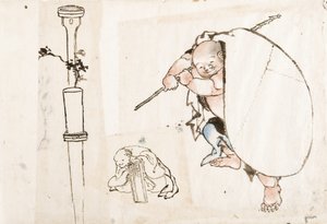 Hotei, první čtvrtina 19. století.. od Katsushika Hokusai