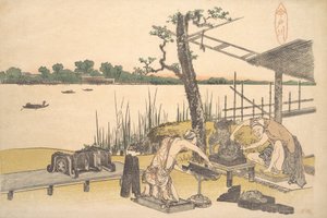 Jiná strana okna? 1801-4. od Katsushika Hokusai