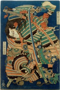 Kamakura bez gongorô kagemasa a Torinoumi Yasaburô Yasunori od Katsushika Hokusai