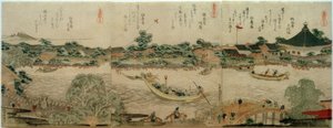 Kulthalle des Komagata-Tempels od Katsushika Hokusai