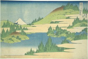 Jezero Hakone v provincii Segami, ze série Třicet šest pohledů na horu Fuji od Katsushika Hokusai