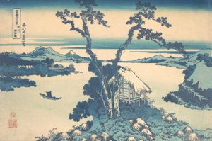 Jezero Suwa v provincii Shinano Shinshu Suwako, ze série Třicet šest pohledů na..., ca. 1830-32. od Katsushika Hokusai