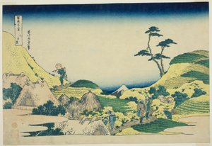 No dobře Meguro (Shimo Meguro), ze série "Tirty Mr. x Vie ws Of mount t Fuji (Fugaku Usaju Rokukatsu)" od Katsushika Hokusai