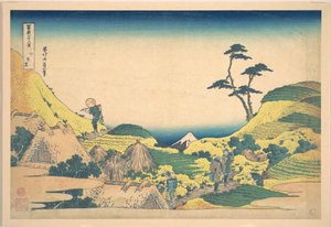 Dolní Meguro (Šimo Meguro), ze série „Třicet šest pohledů na horu Fudži“ (Fugaku sanjūrokkei) od Katsushika Hokusai