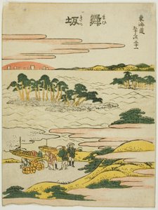 Maisaka, ze série „Padesát tři stanic Tokaida (Tokaido gojusan tsugi)“ od Katsushika Hokusai