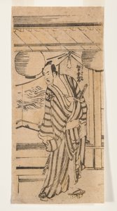 Matsumoto Koshiro jako Tsurigane no Mibu, 1788-92 (dřevoryt) od Katsushika Hokusai