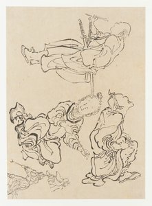 Různé postavy, konec 18.-začátek 19. století. od Katsushika Hokusai