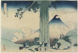 Mishima Pass v provincii Kai, 1831-34 (barevný dřevořez) od Katsushika Hokusai