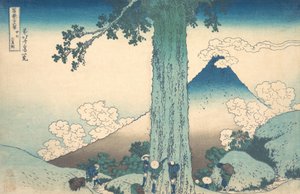 Mishima Pass v provincii Kai Koshu Mishima goe, ze série Třicet šest pohledů ..., ca. 1830-32. od Katsushika Hokusai