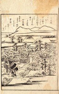 Měsíční květy ve sněhu, z alba poezie kjóka od Katsushika Hokusai