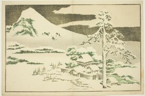 Hora Fuji v zimě, z Obrázkové knihy realistických obrazů Hokusai (Hokusai shashin gafu) od Katsushika Hokusai