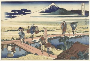 Nakahara v okrese Sagami Soshu Nakahara (titul na objektu) 36 pohledů na horu Fuji (název série) Fugaku sanjurokkei (název série na objektu) od Katsushika Hokusai