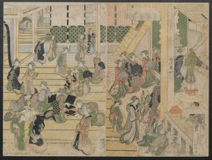 Nový rok v Ogiya Seiro, ca. 1804. od Katsushika Hokusai