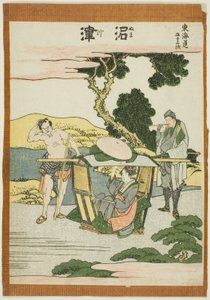 Numatsu, ze série "Padesát tři stanic Tokaida (Tokaido gojusan tsugi)" od Katsushika Hokusai
