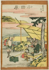 Odawara, ze série „Padesát tři stanic Tokaida (Tokaido gojusan tsugi)“ od Katsushika Hokusai