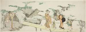 Na lávce od Katsushika Hokusai