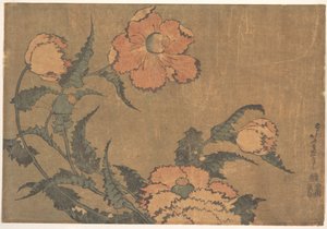 Máky ve větru od Katsushika Hokusai