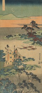 Tisk ze série „Skutečné zrcadlo čínských a japonských básní od Katsushika Hokusai