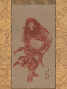 Red Shoki, Demon Queller, z roku 1847. od Katsushika Hokusai