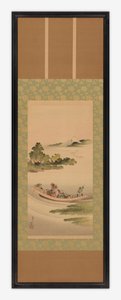 Říční krajina: trajekt a hora Fuji, období Edo, 1842. od Katsushika Hokusai