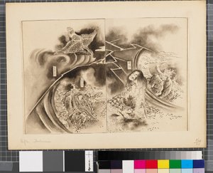 Scény z japonské a korejské války, konec 18. a první polovina 19. století (tuš a wash na papíře) od Katsushika Hokusai