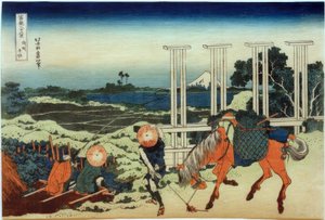 Senju v provincii Musashi od Katsushika Hokusai