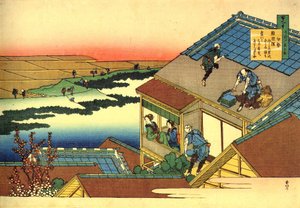 Série sta básní od sta básníků: "Lady Ise"" krajina, Japonsko - tisk Katsushika Hokusai (1760-1849) (škola ukiyo-e) kolem roku 1830 Státní Ermitáž Saint Petersburg od Katsushika Hokusai